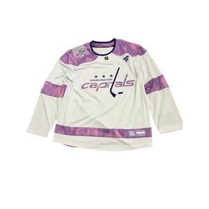 Fanatics NHL Washington Capitals Hockey Fights Cancer Jersey Large NWT